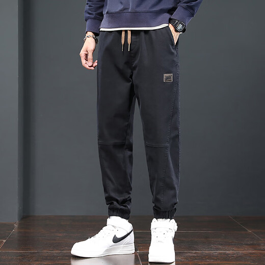 Zhenweis Casual Hosen Herren Frühling und Herbst Neue trendige Marke Arbeit Kleidung Lose Harem Hosen Krawatten Fuß Sport lang Hosen Männer 689 Military Green M.