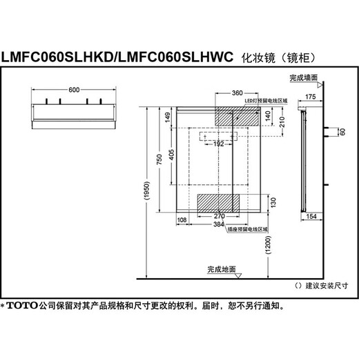 TOTO浴室柜LDSW753W家用卫生间陶瓷一体盆抽拉龙头多功能储物柜(06-D) 台盆柜【裸柜 含原装下水、S弯】