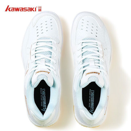 Kawasaki Kawasaki authentic new professional badminton shoes for men and women shock-absorbing and anti-slip breathable training sneakers K-086 086 white 40
