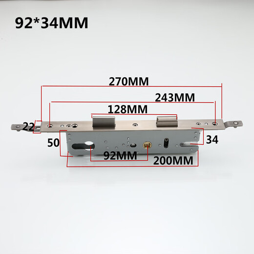 
Shantoulin Village Hand locking broken bridge aluminum swing door lock body aluminum alloy multi-point door lock 8530-34-40-45 lock body 92*3034 White 9230 Total length 320 35-45MM Universal type without key