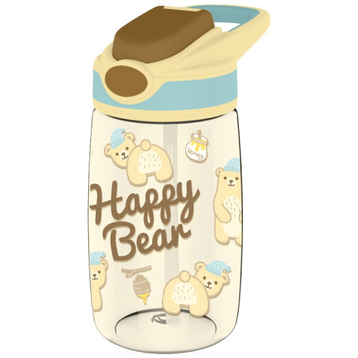 Lock Lock (Lock/Lock) Copa de agua infantil en verano con paja de un solo clic de tapa abierta Carry de la Copa de Estudiantes Ceremonia de entrada de la escuela ABF655 yel Amarillo 400ml
