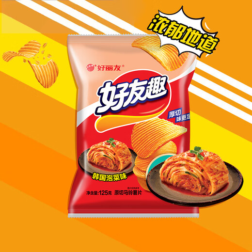 好丽友（orion）好友趣韩国泡菜味125g 休闲零食 膨化薯片食品小吃