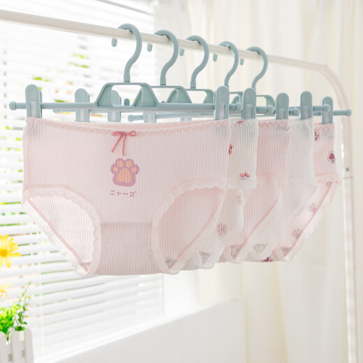 Yoyo One (Yoyo One) sous-vêtements pour enfants bébé fille pure coton sling printemps and umnom girls play coin boxer top cotton cotton moyen grand short pour enfants 11155 fille de grille violette [quatre coin pur coton style] 5 paires 110cm