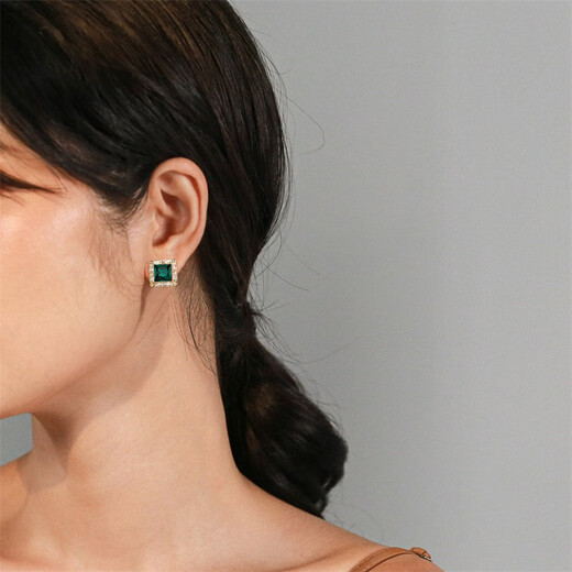 Qlady Green Niche Earrings Feminine High Quality Silver Needle Earrings 2025 Young Luxury Earrings Birthday Gift