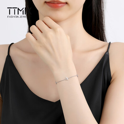 TTMIX cute cat claw platinum bracelet sweet pt950 platinum bracelet birthday gift for girlfriend 3.9-4.1g 16+3cm