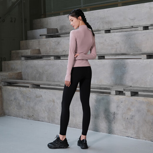 La Nikar Lycra Fitness Pants No Awkward Line High Waist Rubber Band Sportswear Slim Pilates Yoga Pants-K0967 Graphite Black L