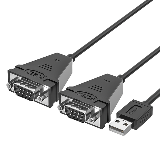 
DTECH USB2.0 to RS232 dual serial port cable four serial port cable DB9 pin male nut one drag two one drag four industrial grade connection cable 1.5 meters 2 port DT-5024A (2nd)
