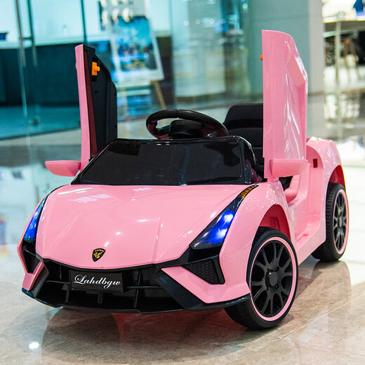 Ai Tong Baby Elektroauto 1-4 Jahre altes Vierradauto kann sitzend im ferngesteuerten Baby Spielzeugauto-Baby Kinderwagen Flaggschiff Backasche + Allradantrieb 12 V + Bluetooth + Leder-Sitzhilfe App + mit Fernbedienung + Selbstfahrten + Swing
