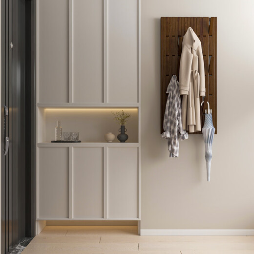 
Pupan piano key hanger wall porch coat rack creative solid wood North American black walnut beech storage rack North American black walnut vertical board 16855