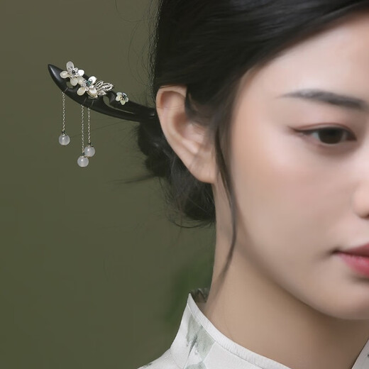 Kamalun (KAMALUN) sandalwood hairpin, ancient style hairpin, high-end rocking wood hairpin, Hanfu headwear, hairpin, hairpin, birthday gift for girlfriend, winter storage hairpin + brand gift box