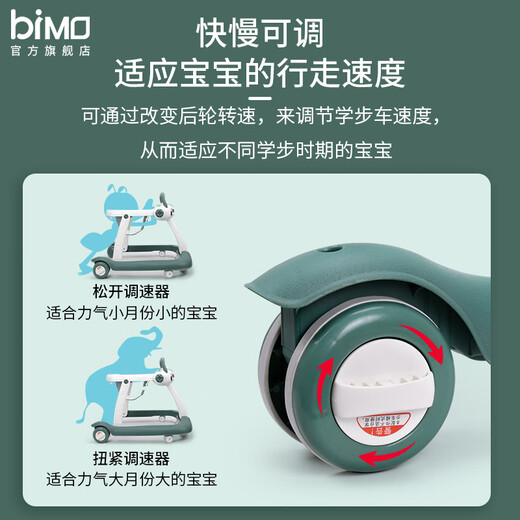 BIMObimo比陌婴儿学步车防侧翻男女宝宝多功能婴幼儿助步可坐学步推车 高配版 西亚红