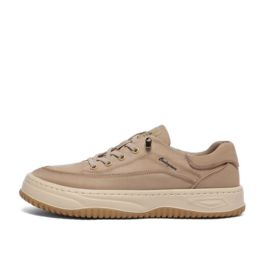 Belle versatile breathable cloth shoes for men's new lightweight outdoor walking casual shoes A1463BM4 apricot color 43 (265mm)