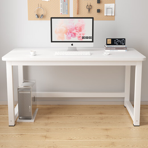 Coolin computer desk home desktop desk bedroom living room simple writing desk office study table warm white 1.2 meters