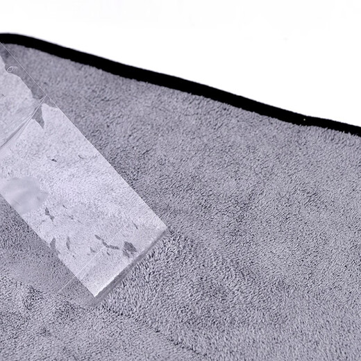 Yifan Seiko fishing towel special hanging buckle non-stick bait hand towel thickened portable absorbent fiber rod wiping cloth gray yellow 30*40cm 1 piece, with carabiner fishing towel