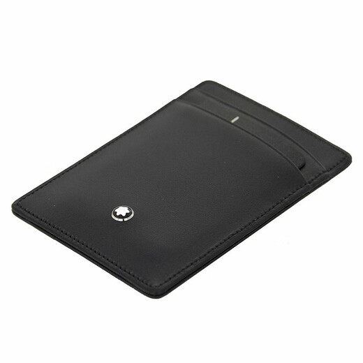 Montblanc card bag for men and women universal cowhide short card clip 107346 black
