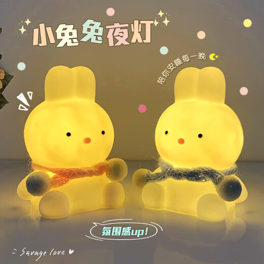 暖橙耀耀2025新款卡通小夜灯装饰摆件生日礼物实用小礼品送男孩女孩伴手礼 歪头鸭蓝+精美礼盒