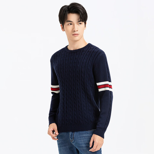 Langdeng Men's Cardigan 2024 Осень и зима Новая повседневная универсальная круглая шея теплый вязаный свитер Mened Grey XL (180/96A)