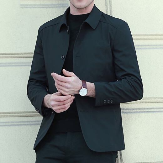 CAIDEN KETCH men's brand jacket men's jacket 2025 spring and autumn new style middle-aged dad wear business casual lapel windbreaker high-end dark blue ready stock Suda XL 180