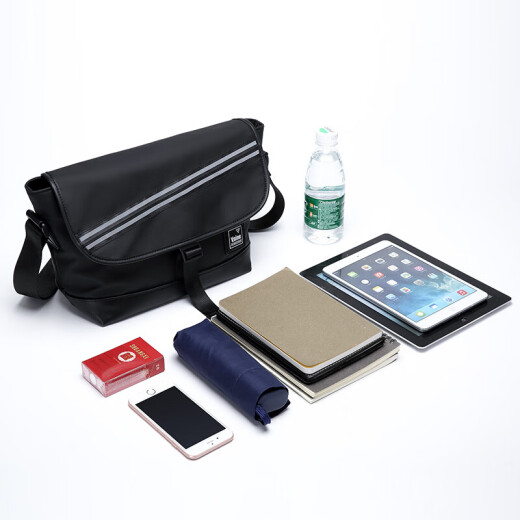 The9 V.NINE Shoulder Bag Men's Casual Crossbody Messenger Bag Fashion Small Backpack VD8BV42917ES Black