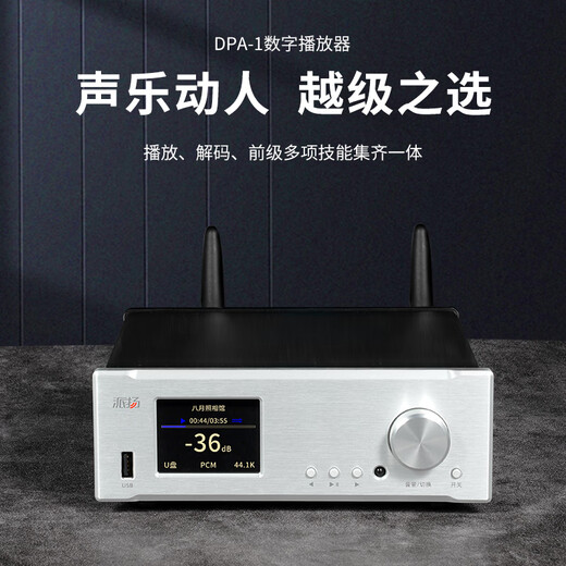 Paiyang DPA-1 digital audio player U disk lossless music DP-1 turntable digital broadcast decoding machine DPA-1 silver digital broadcast decoding machine digital broadcasting