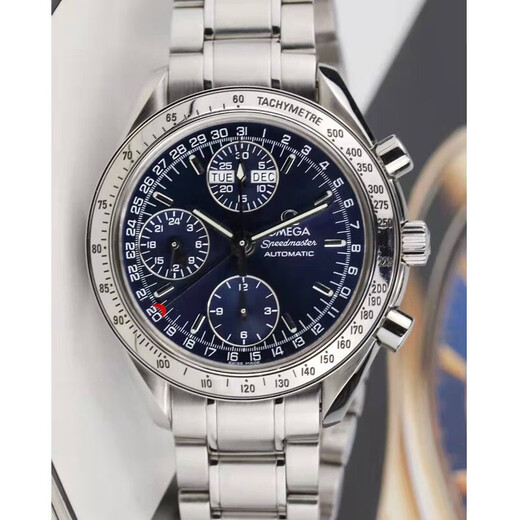 [Second-Hand 95 New] Omega (Omega) Herren Watch Speedmaster-Serie Chronograph Function Watch Automatische mechanische Second-Hand-Uhr 39 Blue Disc Acht-Pin-Stahlgürtel-3523.80.00