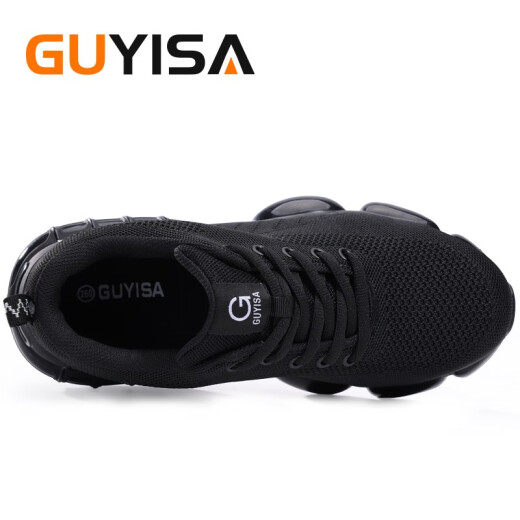 GUYISA labor protection shoes for men in summer, breathable, non-slip, wear-resistant, anti-smash, anti-puncture, steel toe-toe safety shoes, insulated, electrical work function recommendation [light, soft and comfortable] Feiwei breathable model 42