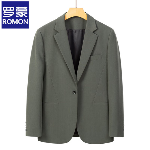 ROMON high-end wedding suit men's suit groom slim handsome casual formal men's suit trend 8660-2 apricot suit + trousers 2XL