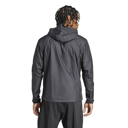
Adidas men's jacket spring and summer thin fashion versatile sports running slim hooded windproof jacket IN1483 black L