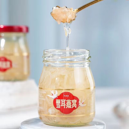 燕微微雪耳燕窝鲜炖免煮即食燕窝早餐低脂低卡0添加孕妇老人滋补营养礼品新年礼盒送礼长辈 雪耳燕窝6瓶【礼盒装】