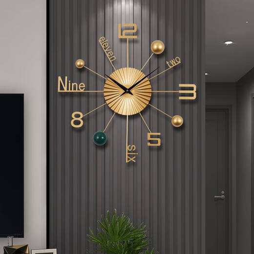 Yonghuan Wall Clock Salon Room Nouveau italien Luxe Luxury Corloge de luxe moderne simple ATMOSPHERIE CRÉATIVE MORDE MOURTÉE MALL