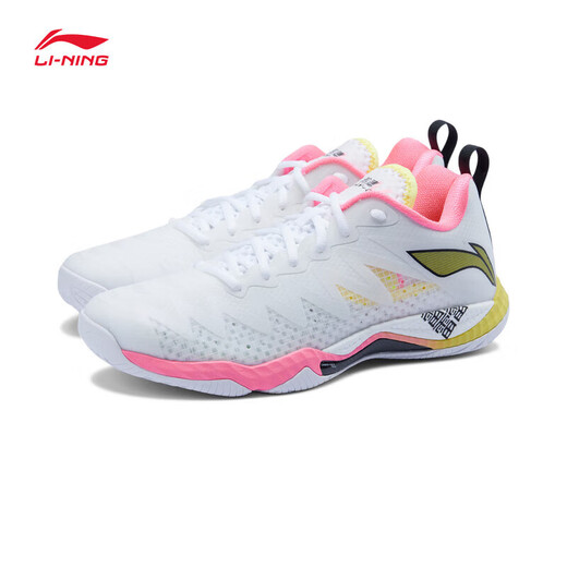 Li Ning Badminton Shoes New Falcon V Quick Start Badminton Shoes Professional Competition Training Sports Shoes Shock Absorbing and Breathable Standard White Ultra Light Breathable 42 (265mm)