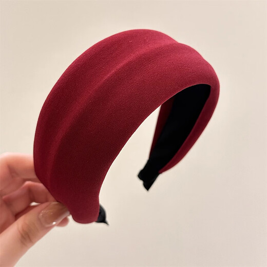 Zhuo Keke Hairband Women's Wide Side High Skull 2025 New Simple Face Wash High-end Hair Cave Hairpin Headband Outer Hair Accessory Red