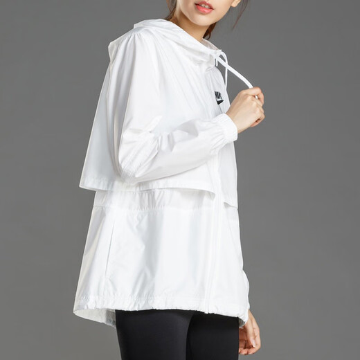耐克（NIKE）女装新款连帽休闲运动服跑步透气防风夹克外套海外直邮 CZ9740-010 2XL