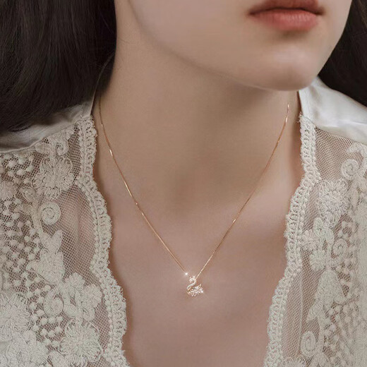 Sangma Little Swan Silver Collese для женщин с высококачественной легкой роскошной роскошностью 2025 Новый клавис.