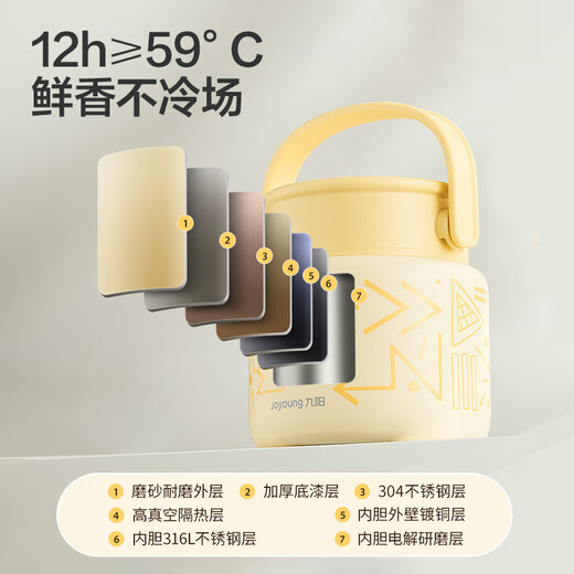 Joyoung stew beaker 316L stainless steel insulated lunch box for men and women students vacuum insulated cup simmering pot 520ml