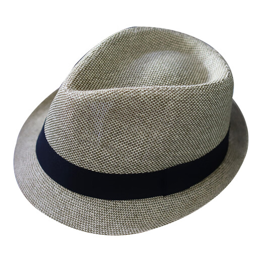 Mondeco Japanese gentleman hat, jazz hat, large head circumference, large size, sun protection, panama hat, straw hat, summer khaki, M size (55-57CM)