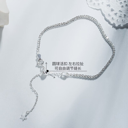 Idel 925 silver niche design baby's breath bestie bracelet female Korean version student simple internet celebrity personality forest style adjustable hand ornaments Christmas gift small star bracelet C133