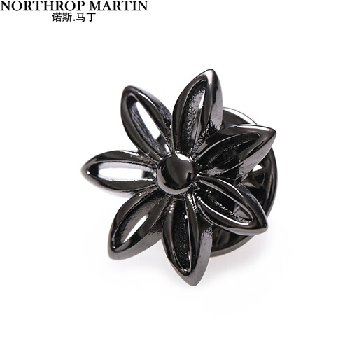 North Martin high-end coat suit brooch men's wedding lapel pin brand gun color