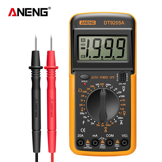 ANENG multímetro multifunción multímetro digital de alta precisión medidor de electricista voltaje de corriente CA y CC diodo de capacitancia estándar DT9205A