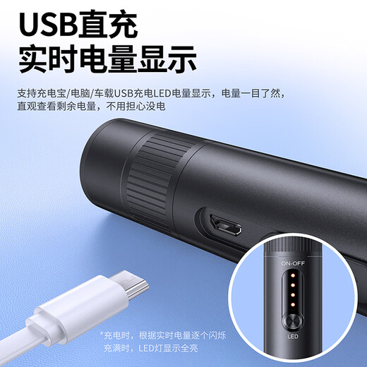 
Biyazi rechargeable red light pen Fiber tester light pen 30 km mW rotary switch display power with flashlight SC/FC/ST connector cold connector