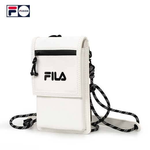 FILA unisex FUSION series official couple card bag 2020 autumn new trendy street ins coin purse standard white-WT (120*175mm) XS