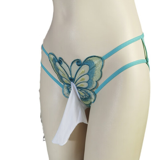 Guiruo Adult Products Men's Special Men's Bullet Separation Large Size Temptation Thong Hollow Large Size Underwear L Dark Purple (100-155 Jin Jin is equal to 0.5 kg) Bullet Separation - Closed Mouth