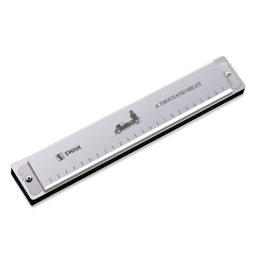 Swan (SWAN) 24-hole polyphonic harmonica Japanese imported gong advanced adult beginner professional performance C key (silver)