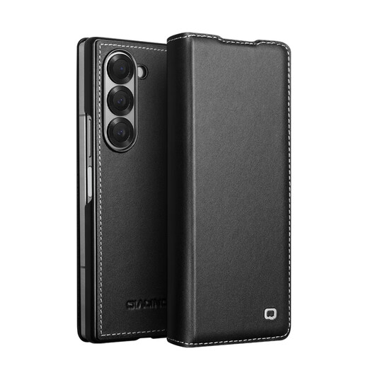 
Applicable Samsung fold6/w25 mobile phone case Galaxy Z Fold6 protective cover folding screen flip leather full leather case anti-fall magnetic absorption ultra-thin business men and women Samsung Fold6 magnetic absorption black [top luxury cowhide]
