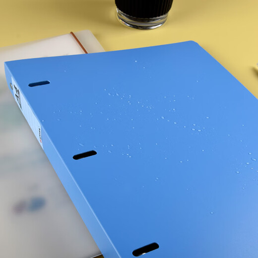 Kaisa (KAISA) A4 three-hole binder pp matte surface blue folder quick labor clip information archive contract clip KS11154