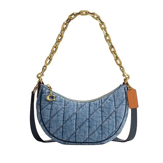 Entrenador 23 Nuevo bolso de axila de cuero clásico, bolso de un solo hombro, Give Girlfriend [Regalo navideño] Denim azul CR679 B4IN