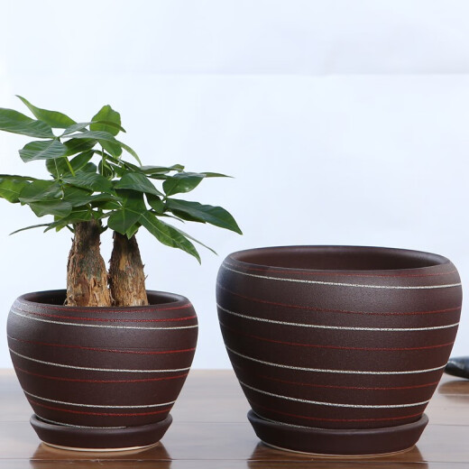 
Yue'e flower pot split with tray, very simple indoor, desktop, home-use green ivy thickened flower pot, 1098 large size