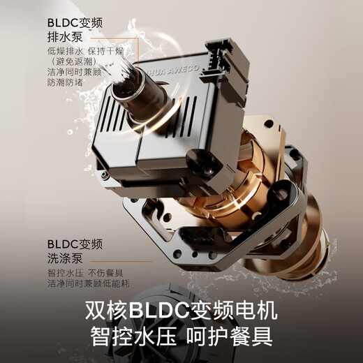 COLMO Black Pearl Dishwasher C2 Embedded CDG18F-C2 National Subsidy Home Appliances Level 1 Water Efficiency 18 Sets Capacity Bionic Hand Washing Single Disinfection Single Embedded Dual-use