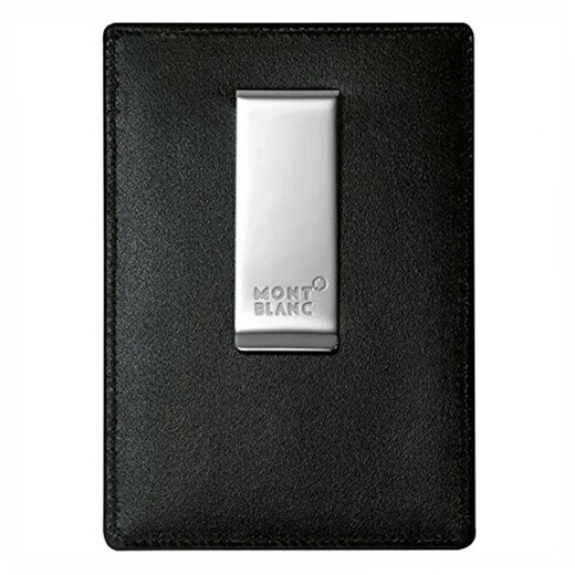 Montblanc card bag for men and women universal cowhide short card clip 107346 black