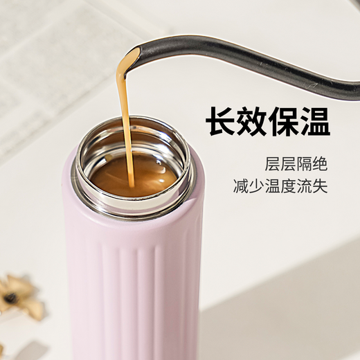 泰福高保温杯316不锈钢保温迷你口袋杯不锈钢小巧可爱水杯便携杯子 T1428   迷梦紫 120ml